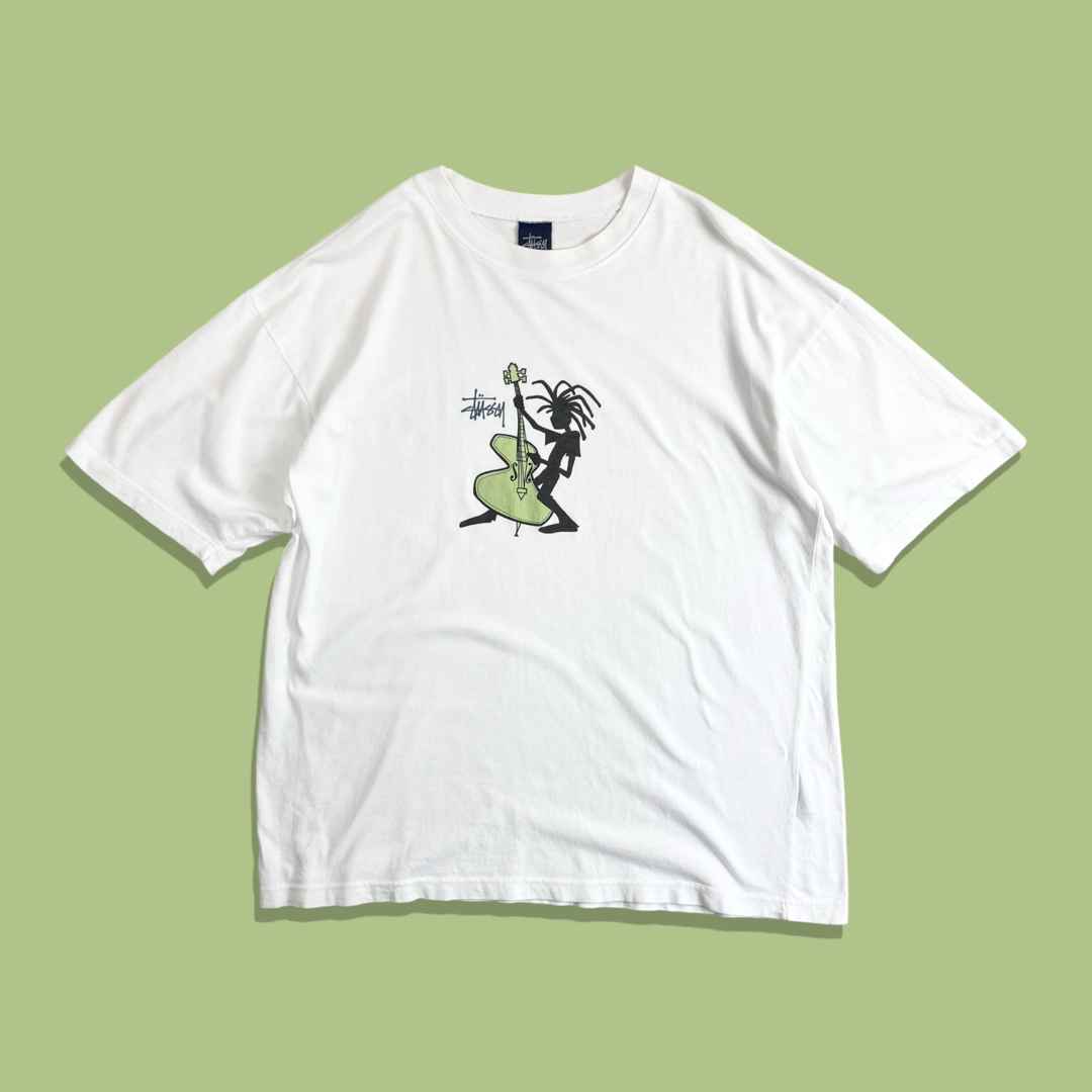 STUSSY - 90s old stussy オールドステューシー ジャズマンT STUSSY - 90s old stussy オールドステューシー ジャズマンT