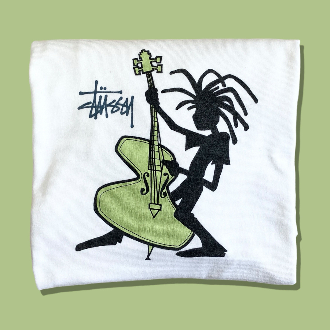 STUSSY - 90s old stussy オールドステューシー ジャズマンT STUSSY - 90s old stussy オールドステューシー ジャズマンT