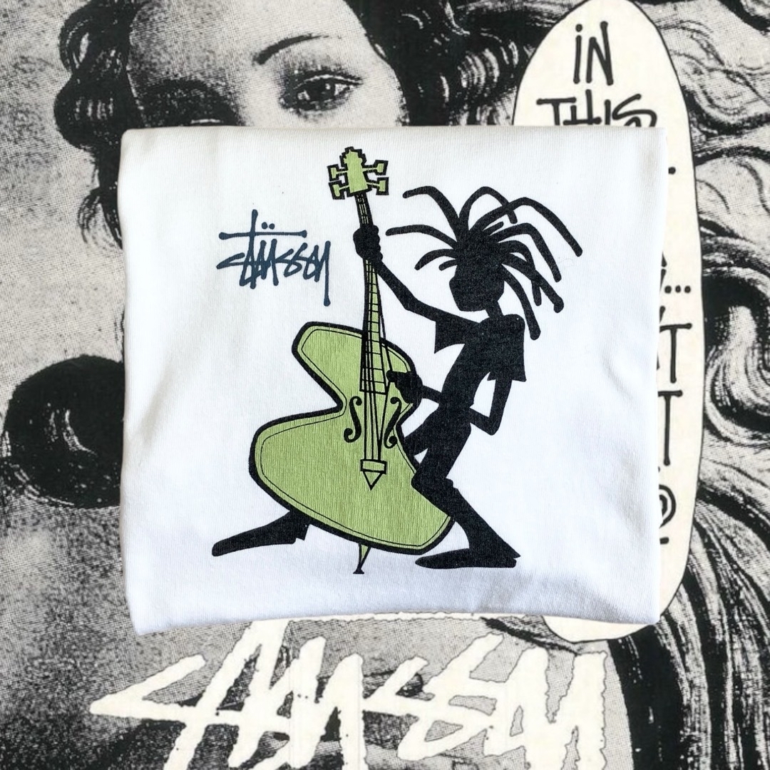 STUSSY - 90s old stussy オールドステューシー ジャズマンT STUSSY - 90s old stussy オールドステューシー ジャズマンT