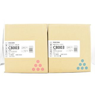未使用 RICOH 純正 トナー C8003 4色（シアン・マゼンタ・イエロー・ブラック）  リコー ITN68H9L11CG-YR-N18-byebye(OA機器)