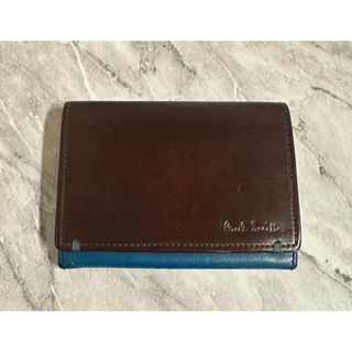 Paul Smith 名刺入れ 蝋引きコードバン 極美品 ダークブラウン Paul Smith 名刺入れ 蝋引きコードバン 極美品 ダークブラウン