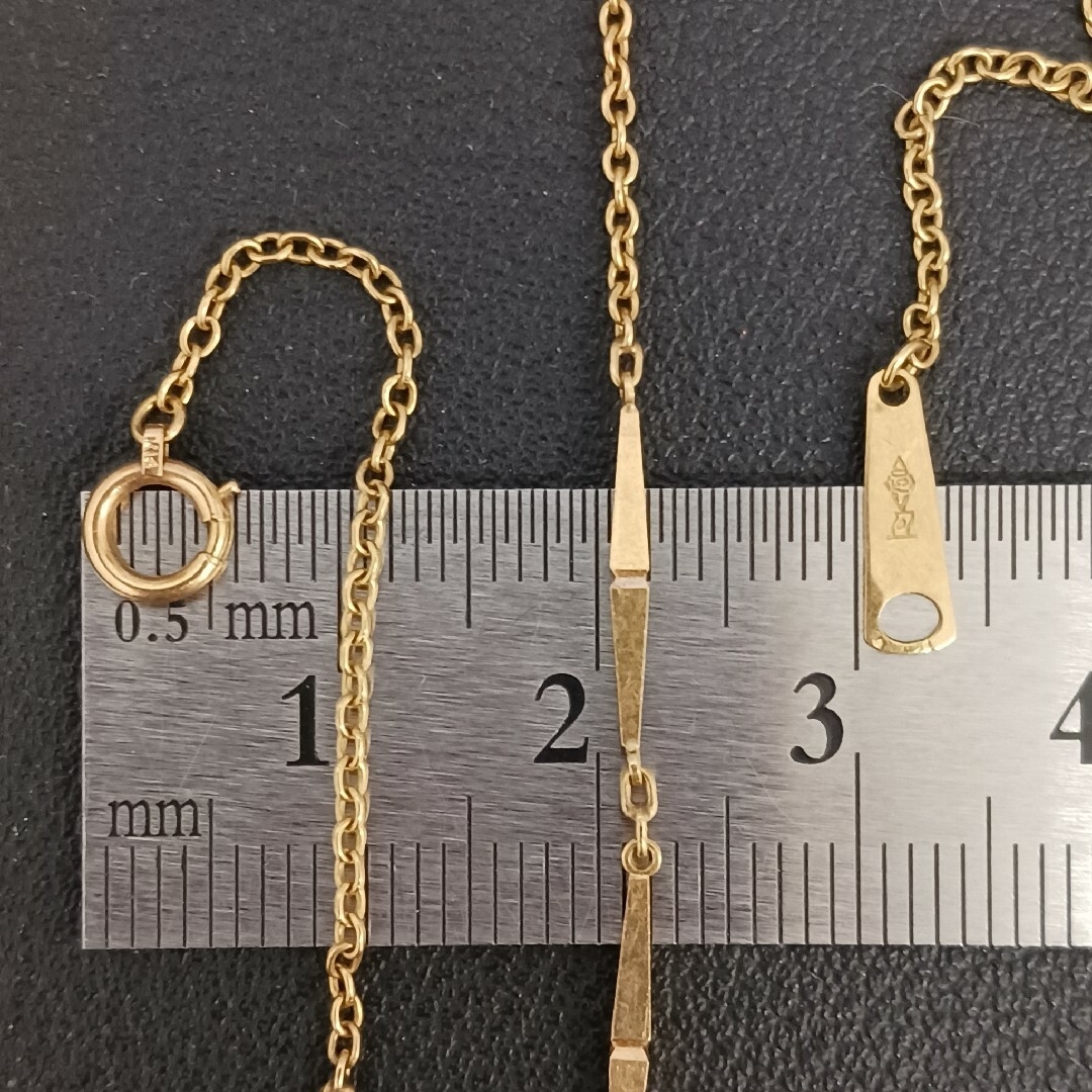 CITIZEN - (C070813)K18 ネックレス YG 切子チェーン 750 18金の CITIZEN - (C070813)K18 ネックレス YG 切子チェーン 750 18金の