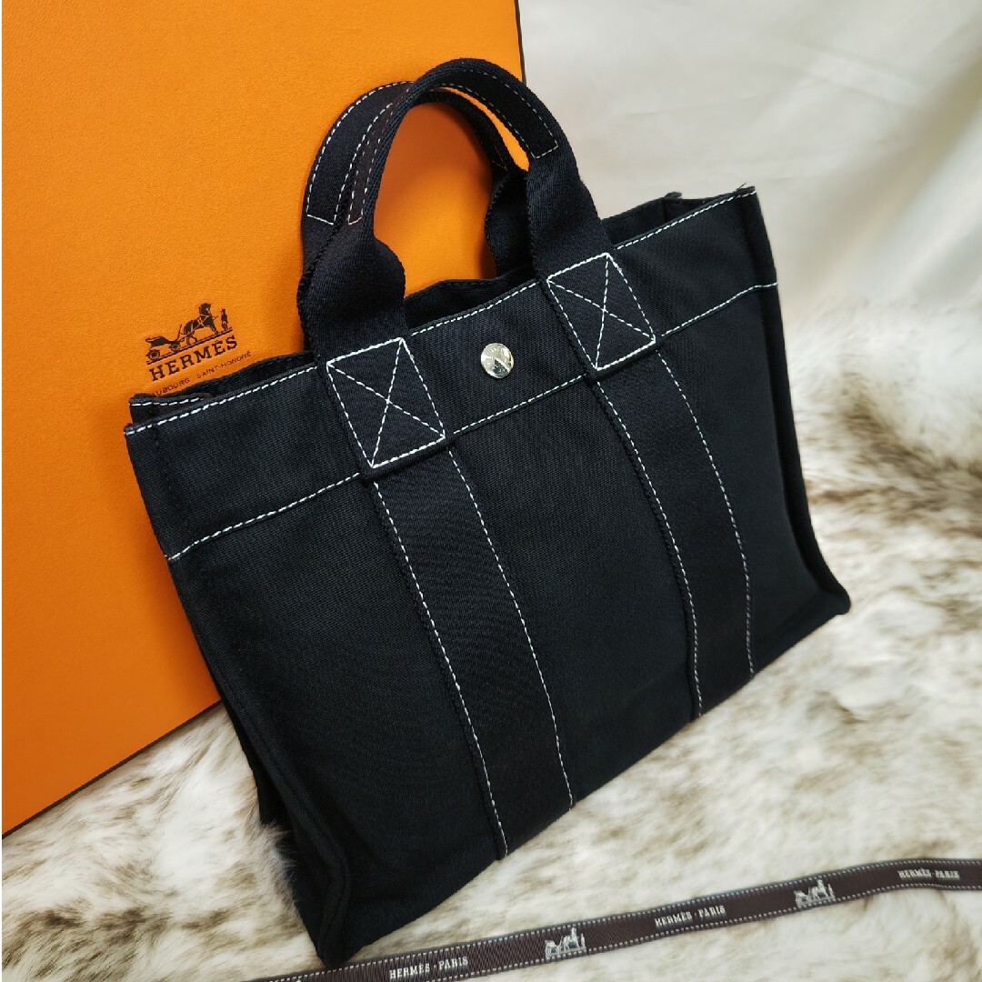 ☆超美品☆HERMES エルメス トートバッグ ドーヴィルPM ブラック ☆超美品☆HERMES エルメス トートバッグ ドーヴィルPM ブラック