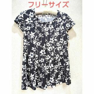 1611x【春夏コーデ】日本製 古着 花柄 シャツ ブラウス 半袖 レディース(シャツ/ブラウス(半袖/袖なし))