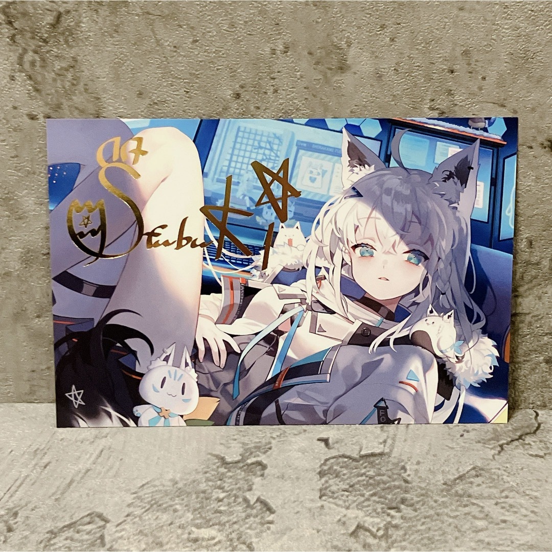 ホロライブ 白上フブキ 複製サイン入り ポストカード 活動4周年 ホロライブ 白上フブキ 複製サイン入り ポストカード 活動4周年