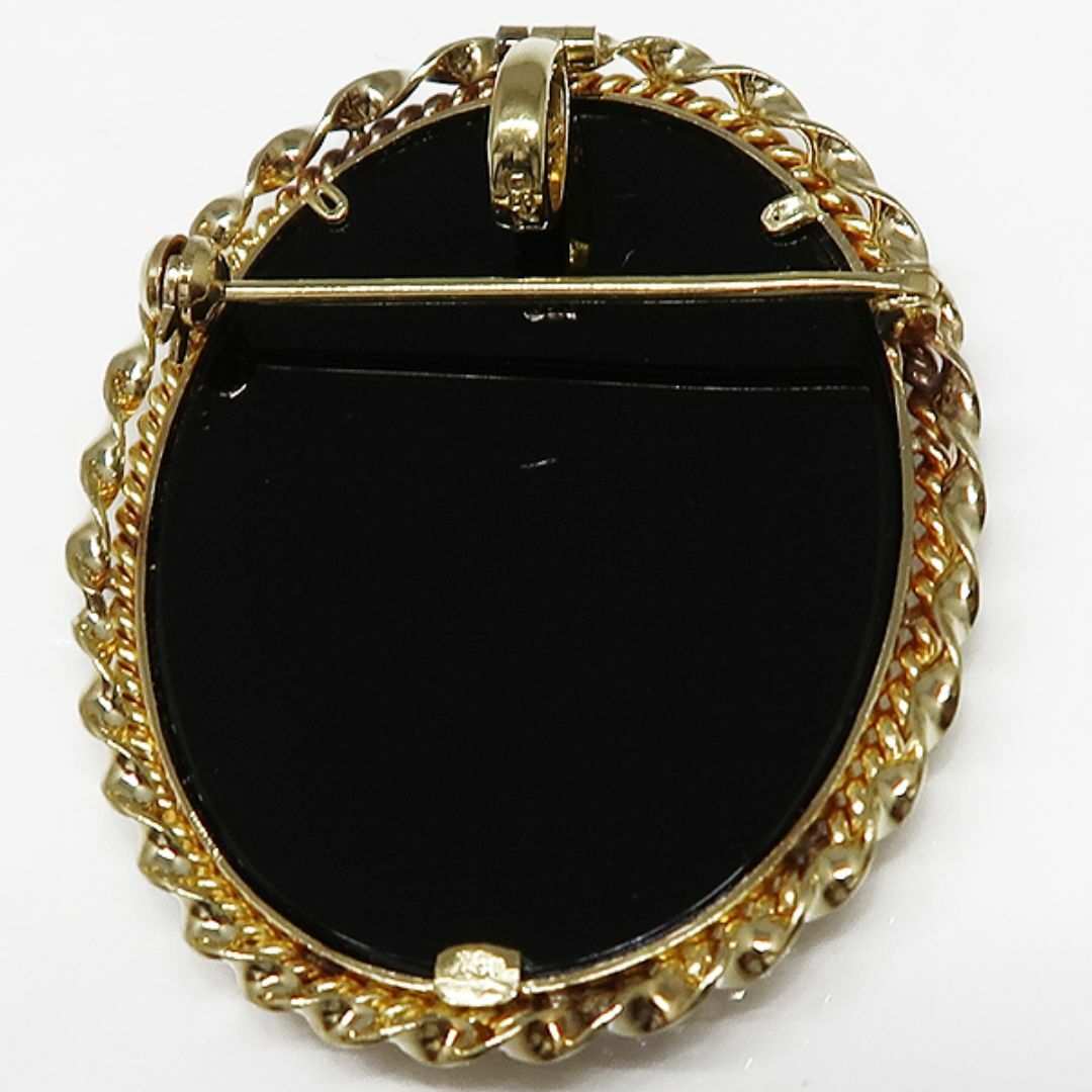 K18 オパールカメオ オニキス ペンダント ブローチ 18K オパール K18 オパールカメオ オニキス ペンダント ブローチ 18K オパール