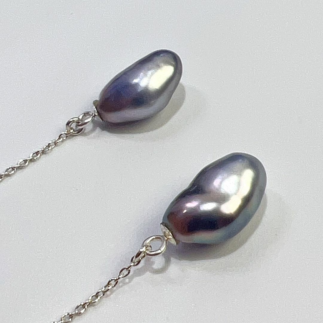 新版 AKOYA SV ナチュラル 未 アクセサリー ピアス アコヤパール ケシ アクセサリー