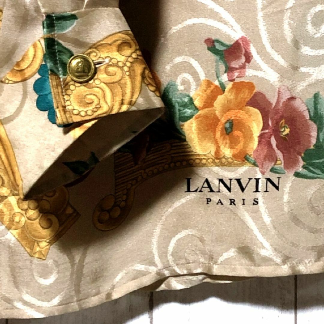 LANVIN - ランバン ヴィンテージ シルク スカーフシャツ LANVIN LANVIN - ランバン ヴィンテージ シルク スカーフシャツ LANVIN