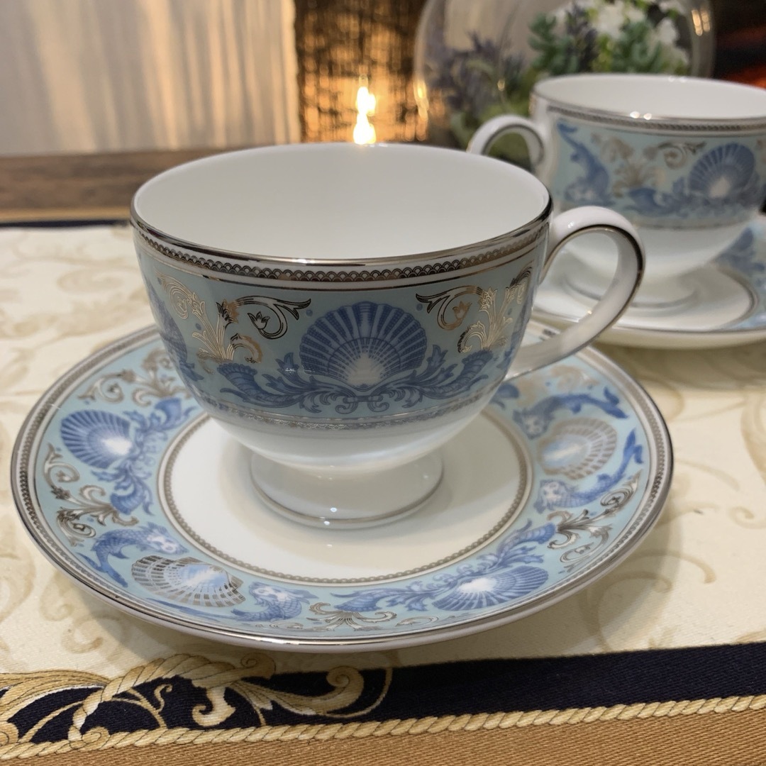 WEDGWOOD - 希少 ウェッジウッド ドルフィン ブルー リー カップ WEDGWOOD - 希少 ウェッジウッド ドルフィン ブルー リー カップ