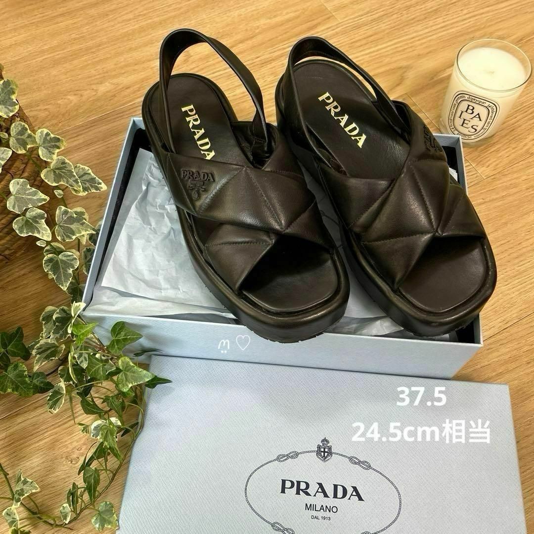20570円 PRADA - PRADA プラダ パデッドナッパレザーフラット 20570円 PRADA - PRADA プラダ パデッドナッパレザーフラット