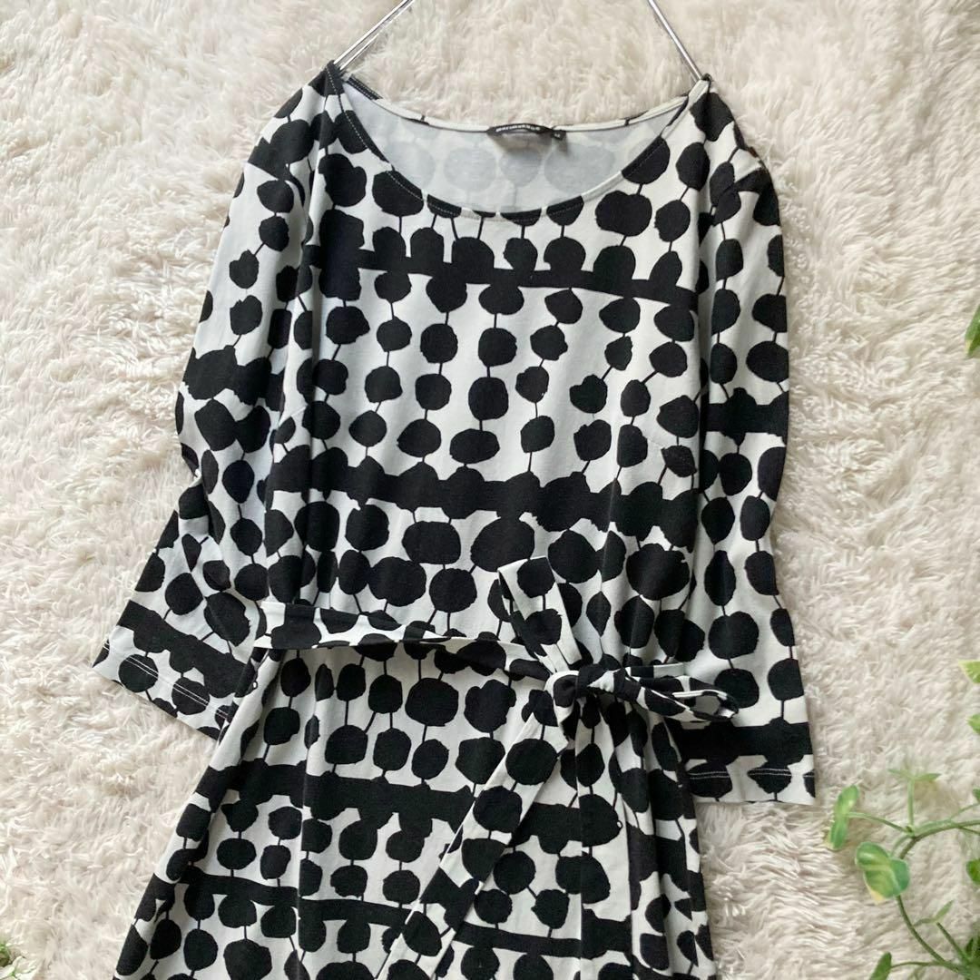 marimekko - マリメッコ リボンベルト付きワンピース ティカット marimekko - マリメッコ リボンベルト付きワンピース ティカット