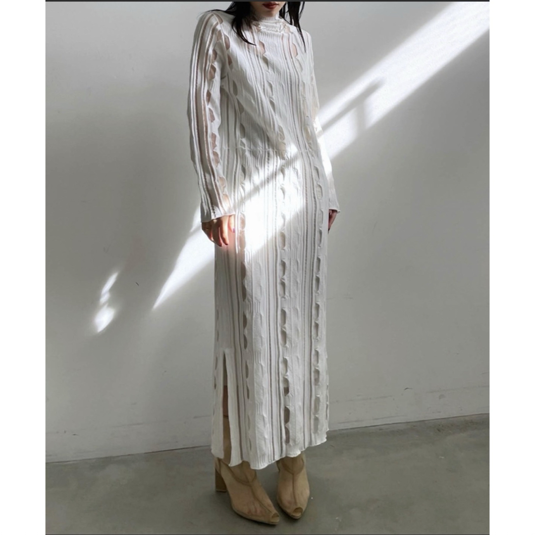 Ameri VINTAGE - 新品未使用♡ MEDI SHEER GEOMETRIC KNIT DRESS Ameri VINTAGE - 新品未使用♡ MEDI SHEER GEOMETRIC KNIT DRESS