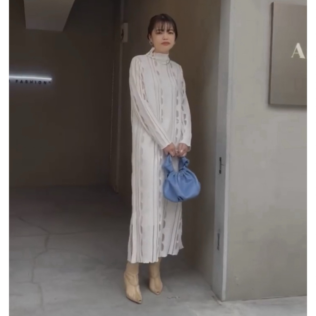 Ameri VINTAGE - 新品未使用♡ MEDI SHEER GEOMETRIC KNIT DRESS Ameri VINTAGE - 新品未使用♡ MEDI SHEER GEOMETRIC KNIT DRESS