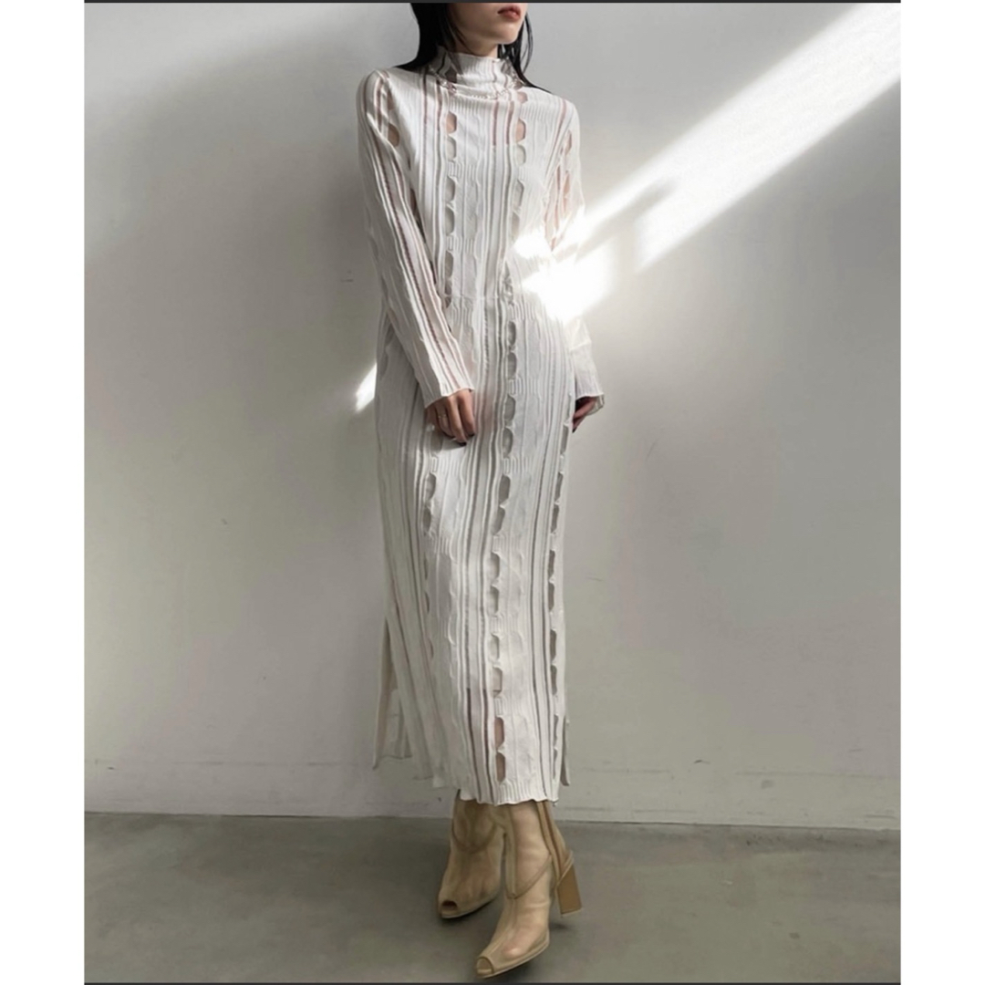 Ameri VINTAGE - 新品未使用♡ MEDI SHEER GEOMETRIC KNIT DRESS Ameri VINTAGE - 新品未使用♡ MEDI SHEER GEOMETRIC KNIT DRESS