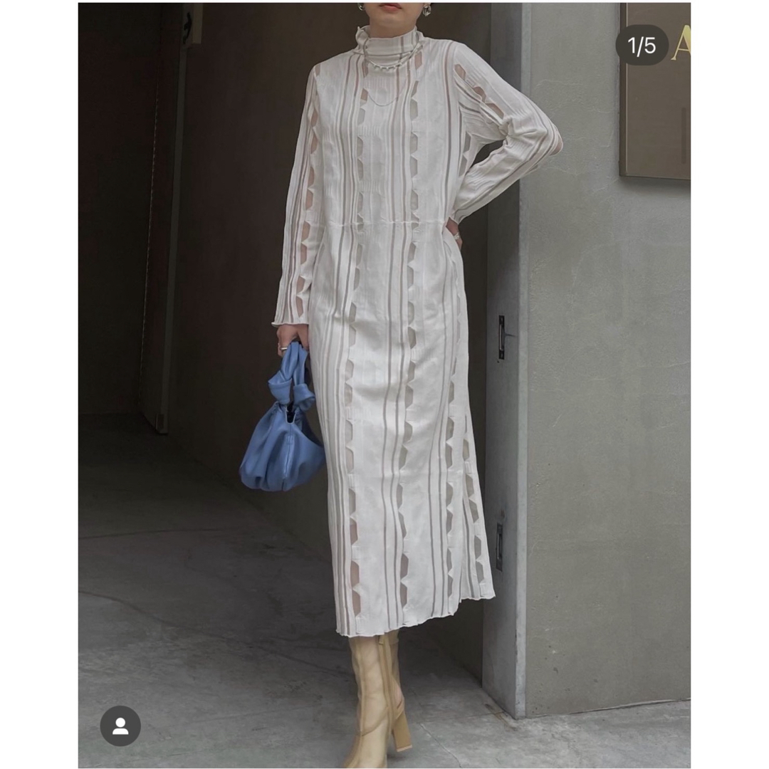 Ameri VINTAGE - 新品未使用♡ MEDI SHEER GEOMETRIC KNIT DRESS Ameri VINTAGE - 新品未使用♡ MEDI SHEER GEOMETRIC KNIT DRESS