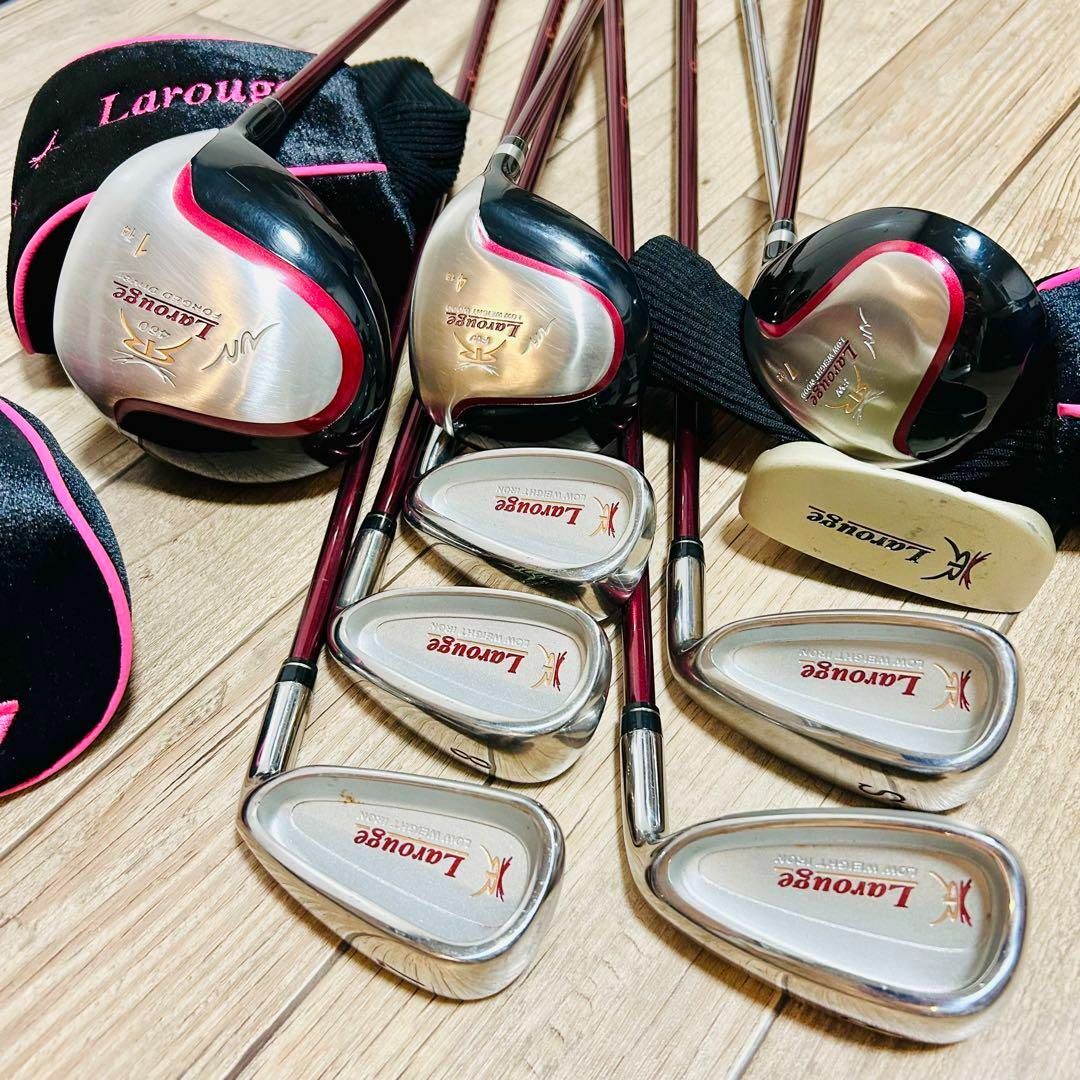良品】Larouge ラルージュ レディースゴルフセット 9本 初心者 良品】Larouge ラルージュ レディースゴルフセット 9本 初心者