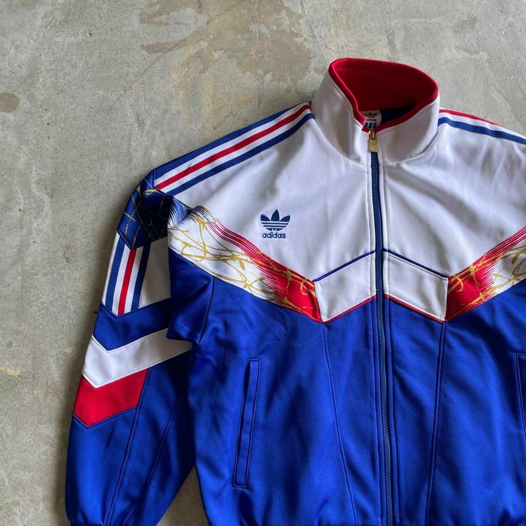 adidas アディダス ジャージ トラックジャケット デサント製 80s adidas アディダス ジャージ トラックジャケット デサント製 80s