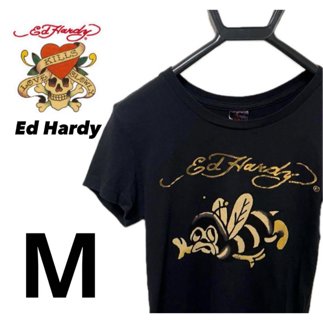 Ed Hardy - 【Ed Hardy】 エドハーディ Tシャツ Mサイズ 黒色 Ed Hardy - 【Ed Hardy】 エドハーディ Tシャツ Mサイズ 黒色