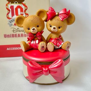 ディズニー(Disney)の<新品>ユニベアシティ 10周年 モカ&プリン 小物入れ ディズニーストア(キャラクターグッズ)