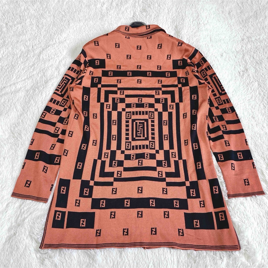 FENDI - 希少 FENDI フェンディ ロゴ ロングカーディガン FF柄 FENDI - 希少 FENDI フェンディ ロゴ ロングカーディガン FF柄