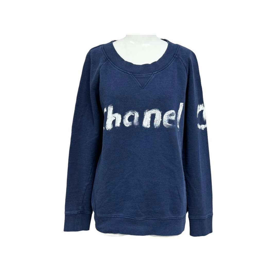 CHANEL - CHANEL シャネル スウェット トレーナー 長袖 ロゴ CHANEL - CHANEL シャネル スウェット トレーナー 長袖 ロゴ