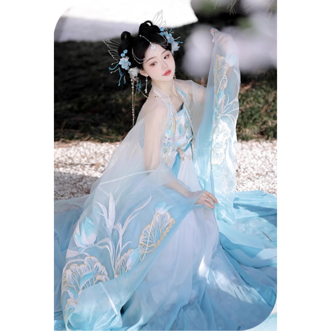 醉芙蓉 訶子 斉胸襦裙 刺繍入り 仙女服 中華漢服 H23# 醉芙蓉 訶子 斉胸襦裙 刺繍入り 仙女服 中華漢服 H23#
