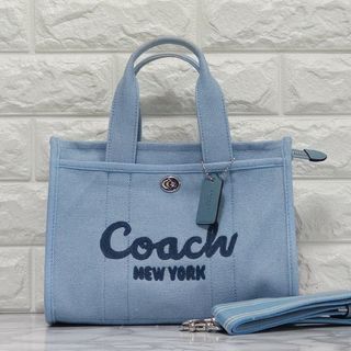 COACH - COACH コーチ カーゴトート26 ショルダー ブルー 新作 COACH - COACH コーチ カーゴトート26 ショルダー ブルー 新作