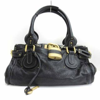 クロエ(Chloe)のクロエ CHLOE パディントン ハンドバッグ カデナ 南京錠 レザー 黒(ハンドバッグ)