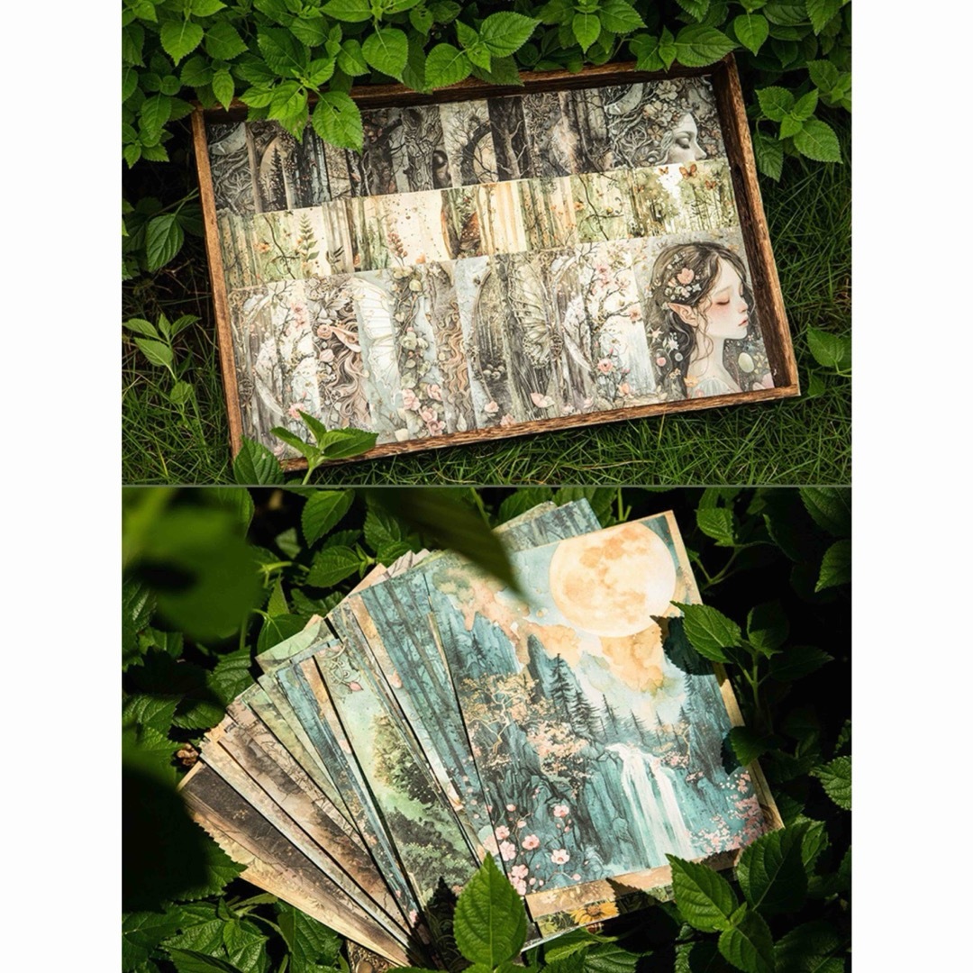 新品❗️幻想図鑑シリーズ コラージュ素材紙 デザインペーパー 6