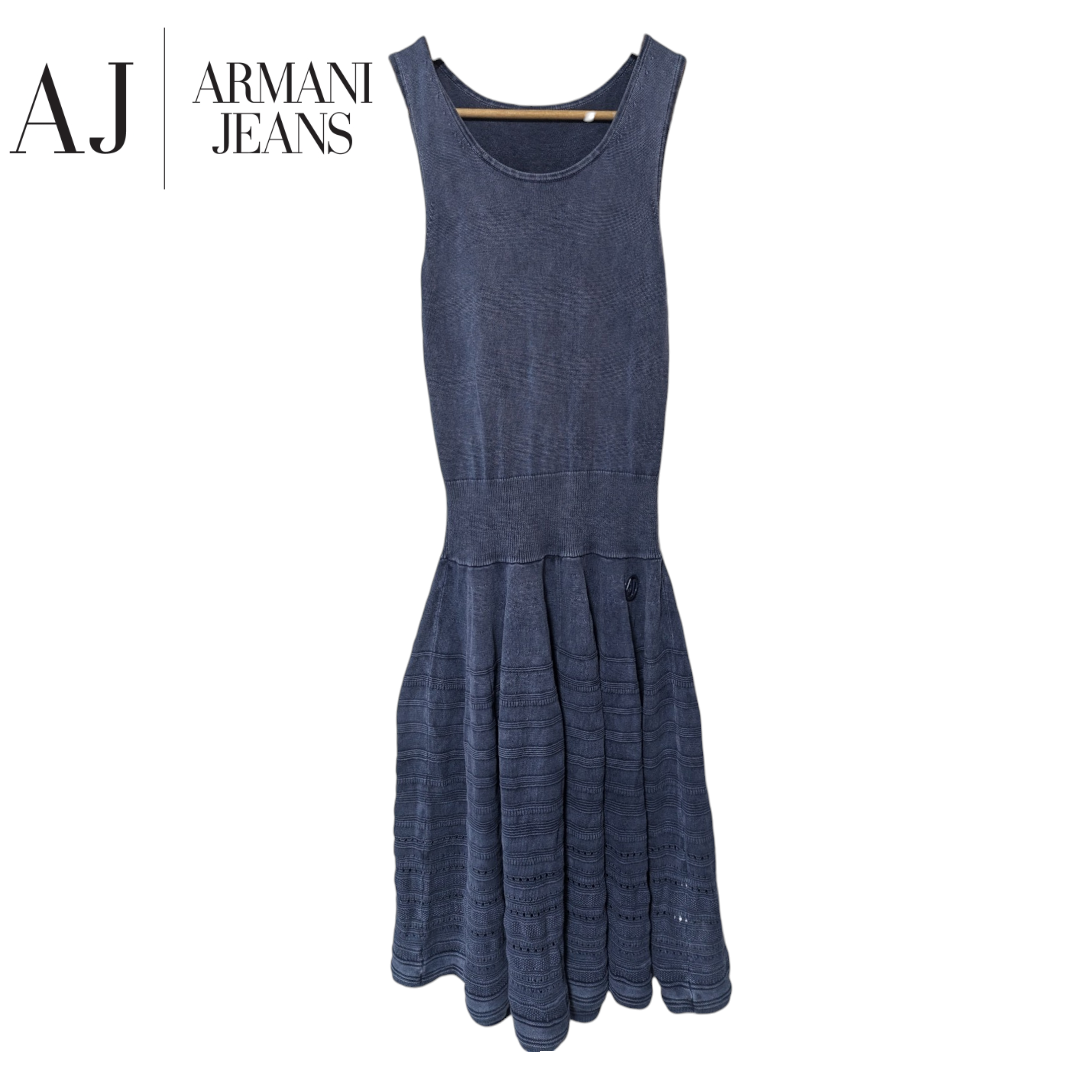 ARMANI JEANS - ARMANI JENAS ブルー コットン ノースリー ワンピース