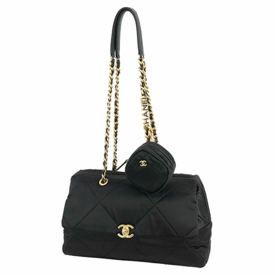 CHANEL - シャネル バッグ レディース ショルダーバッグ チェーンバッグ ラージ ボーリングバッグ サテン ブラック 新品 h-h156/