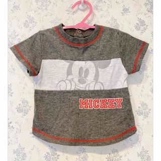 ディズニー(Disney)の【匿名配送】【新品】70cmミッキー　半袖　Tシャツ　子供　ベビー　キッズ　夏服(Ｔシャツ)