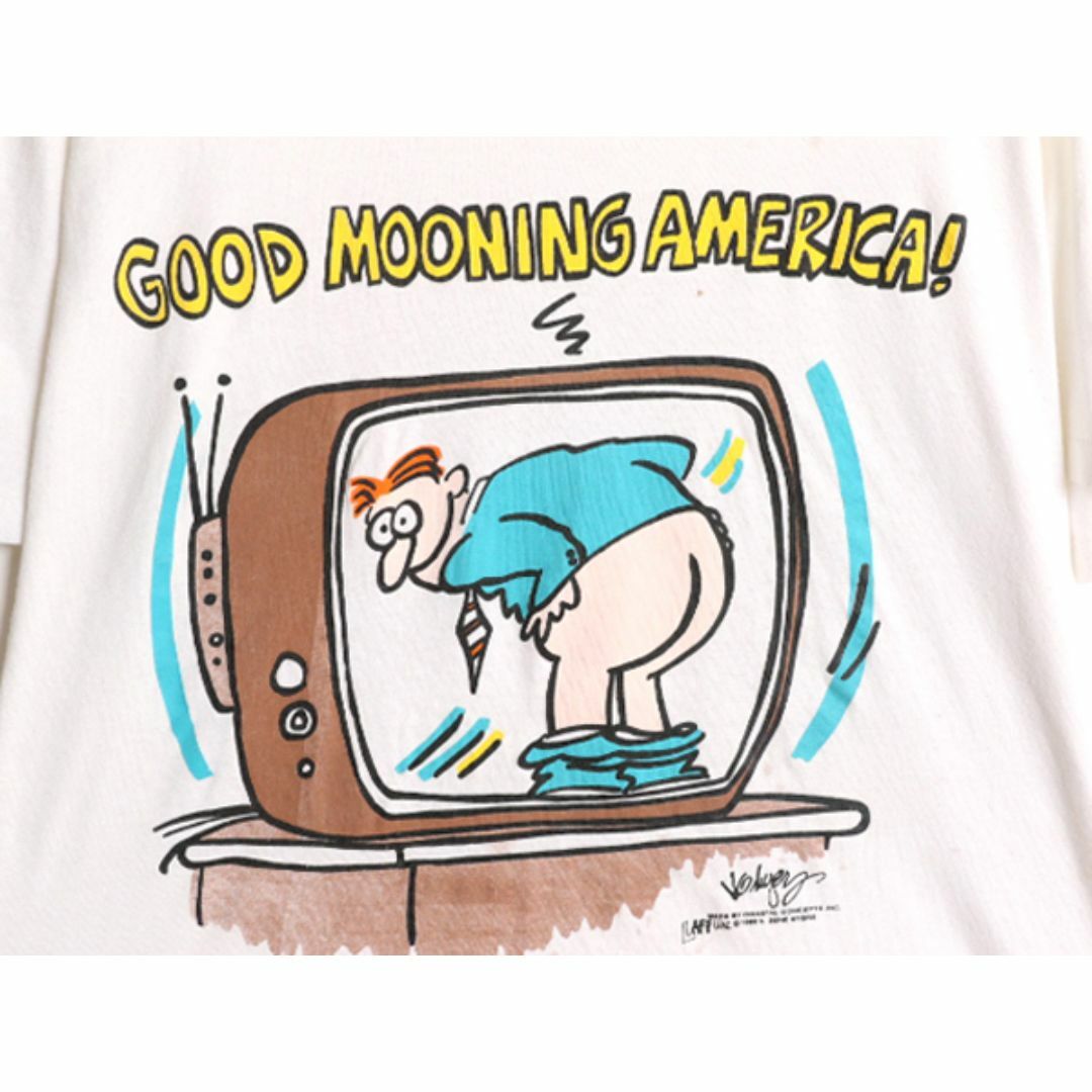 80s USA製 ジョーク イラスト プリント 半袖 Tシャツ メンズ L 80s USA製 ジョーク イラスト プリント 半袖 Tシャツ メンズ L