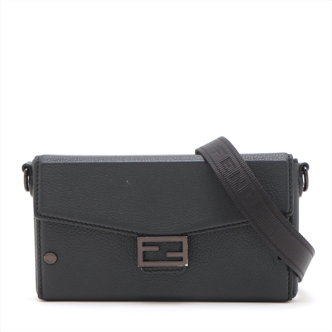 FENDI - フェンディ  レザー  ブラック レディース ショルダーバッグ