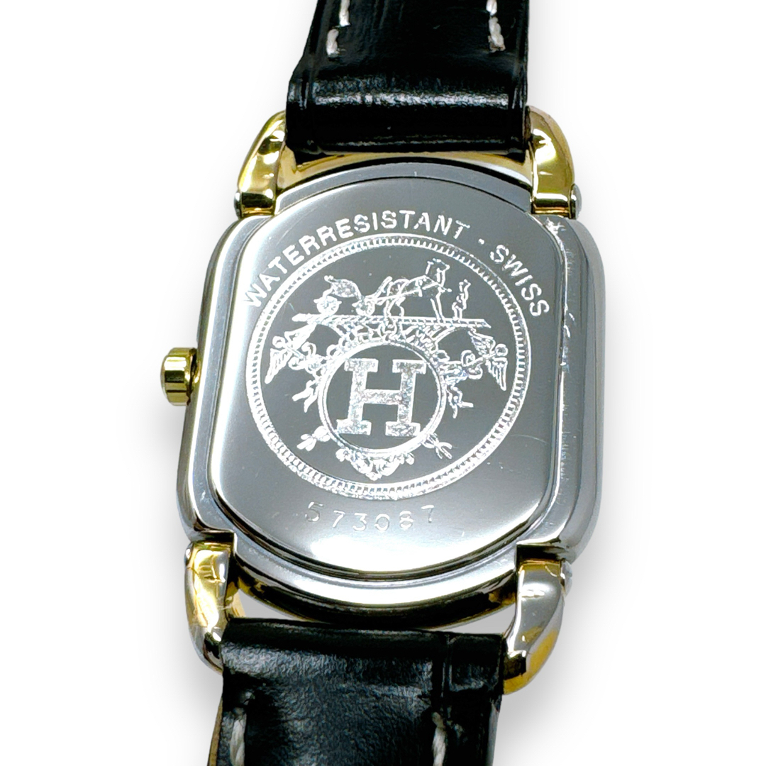 HERMES - エルメス ラリー コンビ 革ベルト レザー クオーツ HERMES - エルメス ラリー コンビ 革ベルト レザー クオーツ