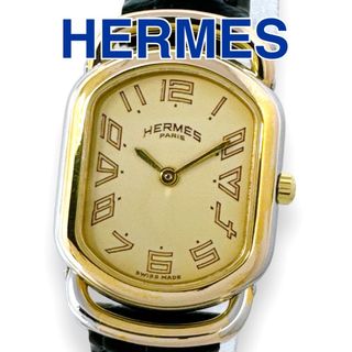 HERMES - エルメス ラリー コンビ 革ベルト レザー クオーツ HERMES - エルメス ラリー コンビ 革ベルト レザー クオーツ