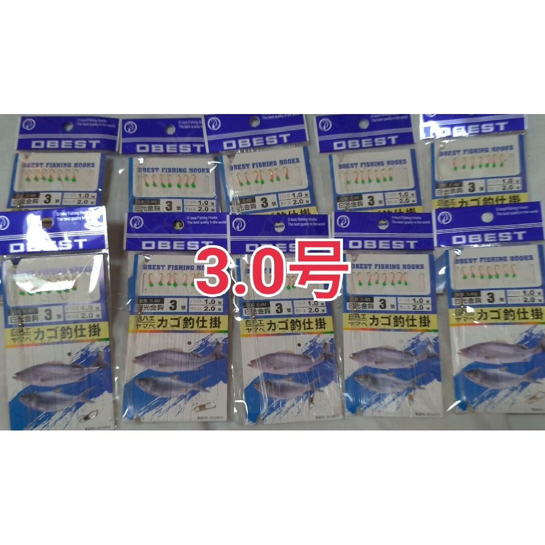 10点 ワカサギ仕掛け 3.0号 白ハエ ヤマベ スポーツ/アウトドアのフィッシング(釣り糸/ライン)の商品写真