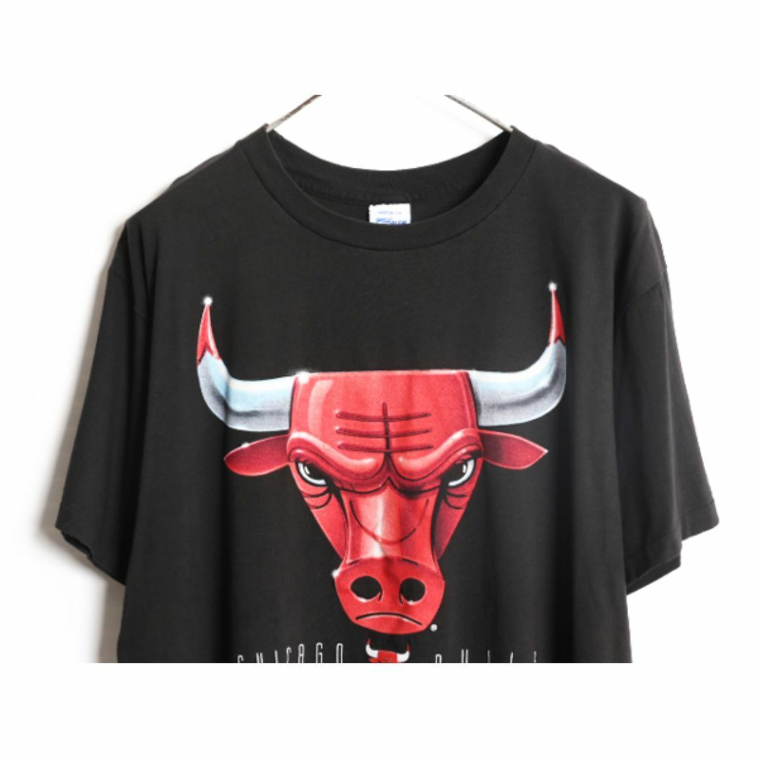 90s USA製 NBA オフィシャル ブルズ プリント Tシャツ メンズ L 90s USA製 NBA オフィシャル ブルズ プリント Tシャツ メンズ L