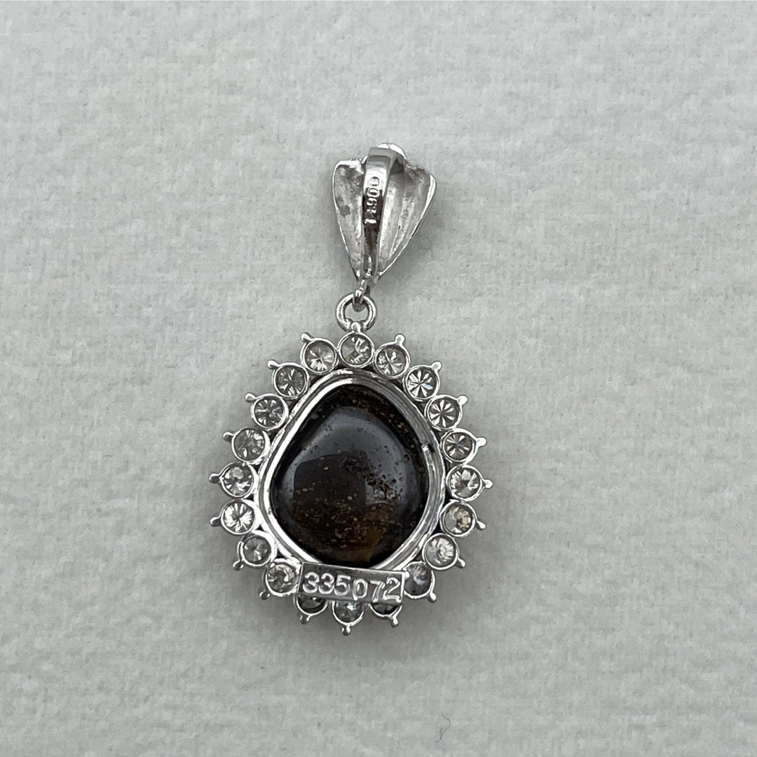 pt900 ボルダーオパール3.35ct ダイヤ0.72ct ペンダントトップの pt900 ボルダーオパール3.35ct ダイヤ0.72ct ペンダントトップの