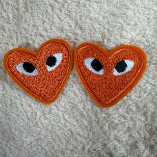 ハート ワッペン 刺繍(各種パーツ)
