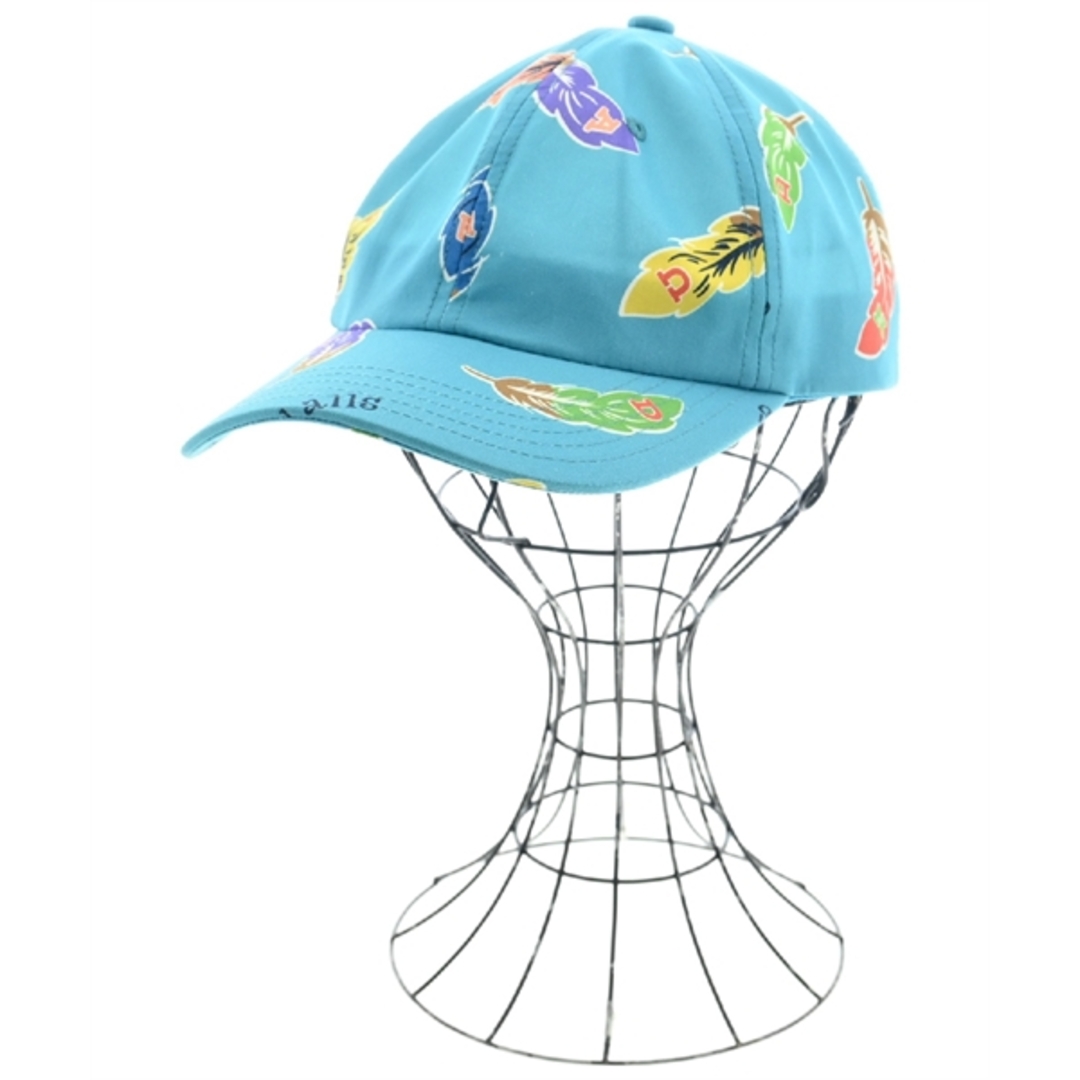 HUMAN MADE キャップ - 水色xオレンジx茶等(総柄) 【古着】【中古】 HUMAN MADE キャップ - 水色xオレンジx茶等(総柄) 【古着】【中古】