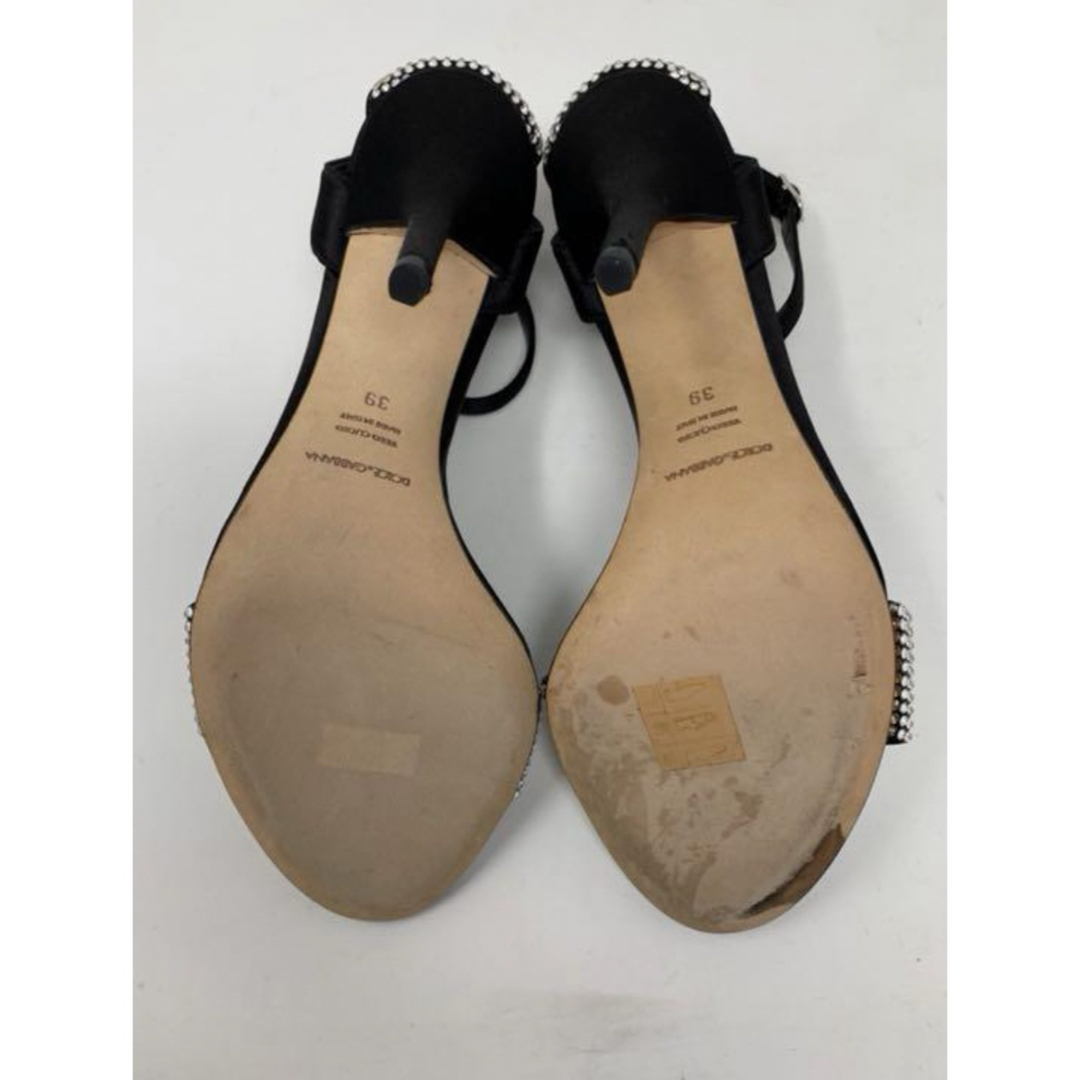 Dolce&Gabbana スワロフスキー サテン サンダル Dolce&Gabbana スワロフスキー サテン サンダル