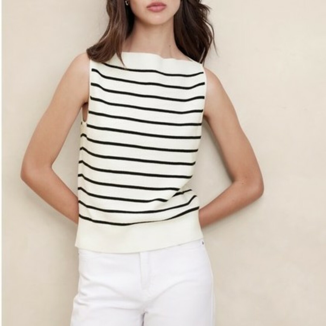 Banana Republic(バナナリパブリック)のBANANA REPUBLIC バナナ・リパブリック ボートネックセーター メンズのトップス(Tシャツ/カットソー(半袖/袖なし))の商品写真