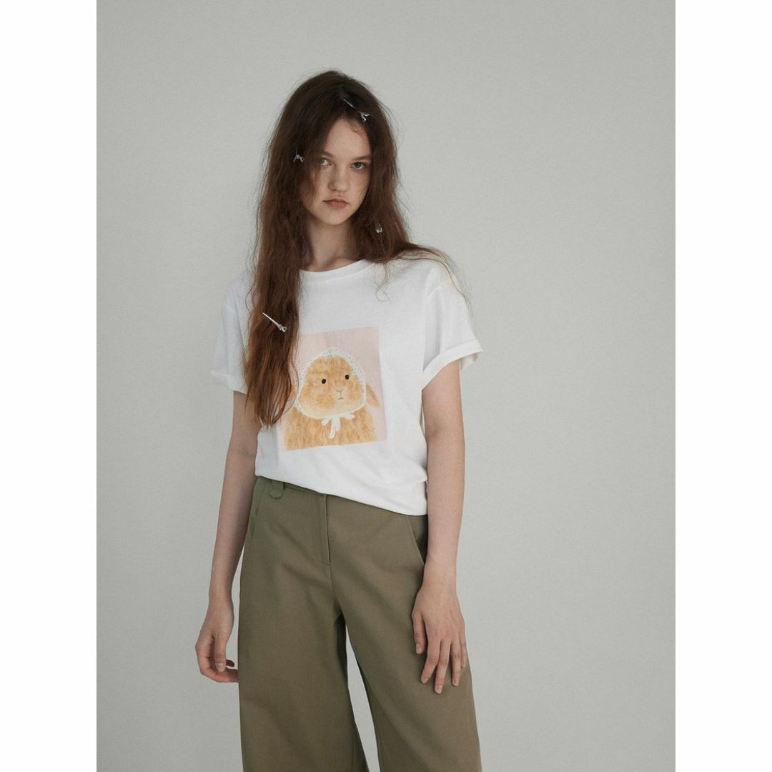 Charles Chaton - Letm 猫柄 帽子うさぎ柄 オーバー Tシャツ