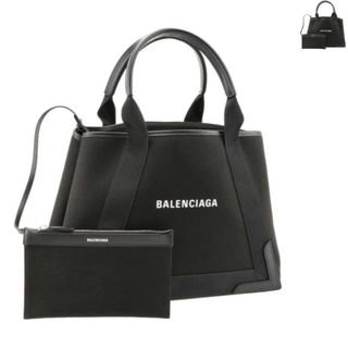 バレンシアガ(BALENCIAGA)のバレンシアガ BALENCIAGA トートバッグ M NAVY CABAS キャンバス ネイビー カバ 肩かけ ショルダーバッグ 581292 2HH3N(トートバッグ)