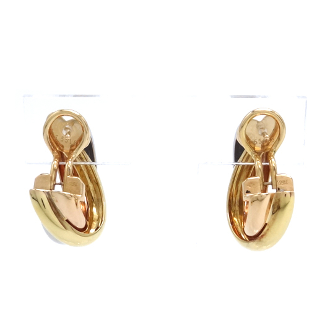 【現金特価】 トリニティ カルティエ - Cartier ピアス スリーカラー K18 イヤリング、ピアス