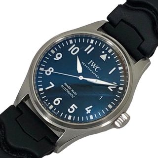 アイダブリューシー(IWC)の　インターナショナルウォッチカンパニー IWC パイロットウォッチ マーク18 IW327009 ブラック文字盤 SS/ラバーストラップ(社外) メンズ 腕時計(その他)