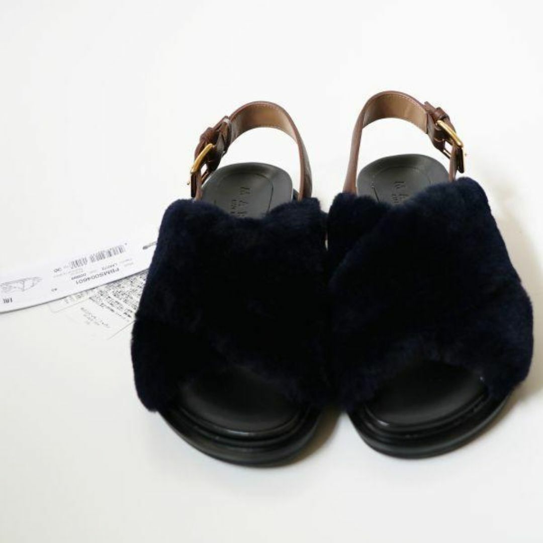 MARNI - マルニ MARNI FUSSBETT ファーサンダル フスベット 36の MARNI - マルニ MARNI FUSSBETT ファーサンダル フスベット 36の