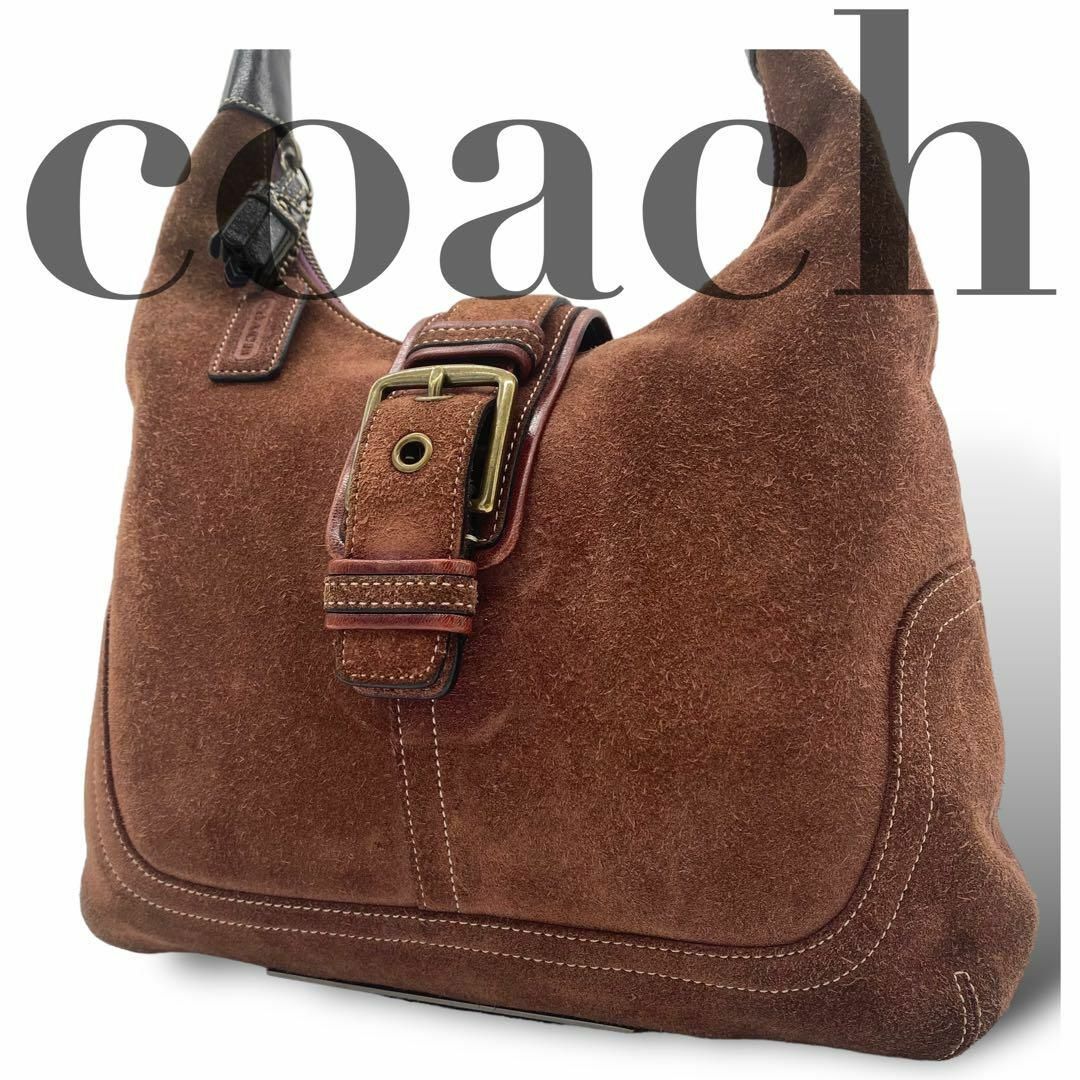 COACH - 美品 COACH コーチ ワンショルダーバッグ スエード COACH - 美品 COACH コーチ ワンショルダーバッグ スエード