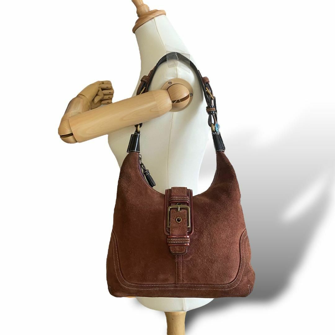 COACH - 美品 COACH コーチ ワンショルダーバッグ スエード COACH - 美品 COACH コーチ ワンショルダーバッグ スエード